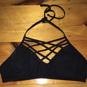Cute Black Bathing Suit Halter Top